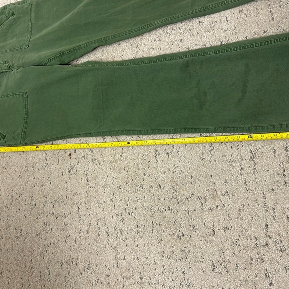 Pilcro (Anthropologie) size 31 EUC “distressed frat bootcut/wide Olive Trousers - Picture 4 of 13